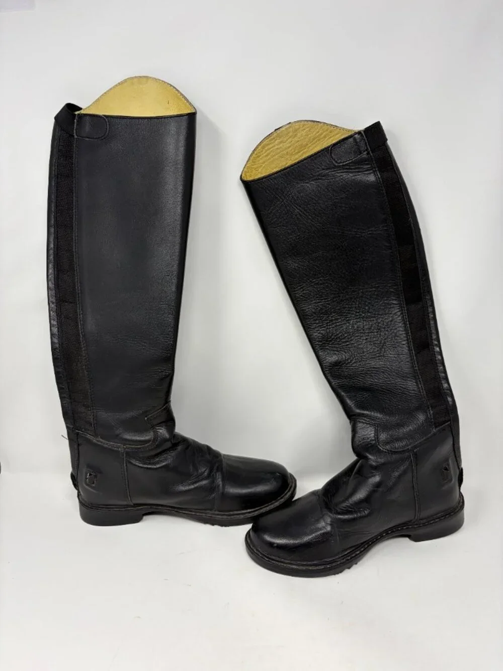TuffRider kids dress boots 4 black leather riding equestrian